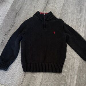 Ralph Lauren Black Half-Zip Sweater